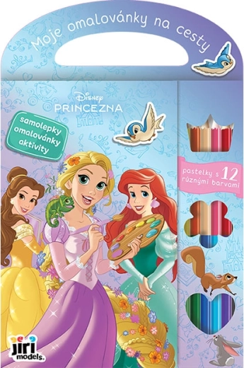 Mine rejse-male-/aktivitetsbøger Disney Prinsesser