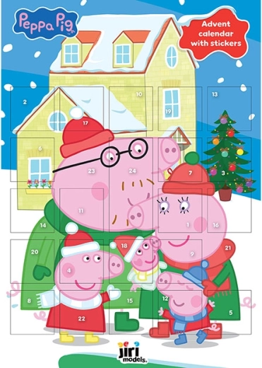 Adventskalender med klistermærker – Gurli Gris