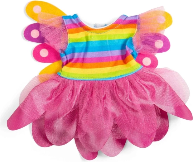 Bigjigs Toys regnbue-fe-kjole med vinger til dukke 34 cm