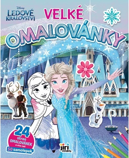 Store malebøger Frost med klistermærker