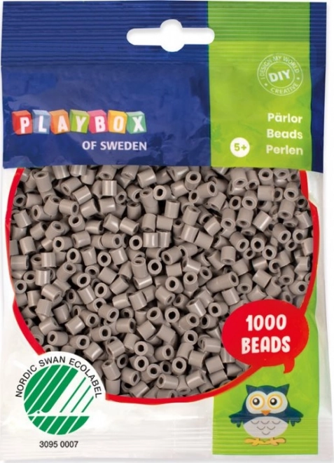 Strygeperler Playbox grå 1000 stk