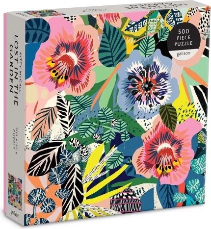 GALISON firkantet puslespil Fortabt i haven 500 brikker