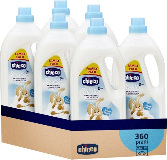Chicco skyllemiddel Baby Sensitive Sweet Powder, koncentreret 1,5 l (60 vaske), 6× pakke