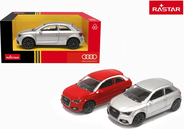 Rastar Audi A1 legetøjsbil i metal 1:43 sølv - 1 stk