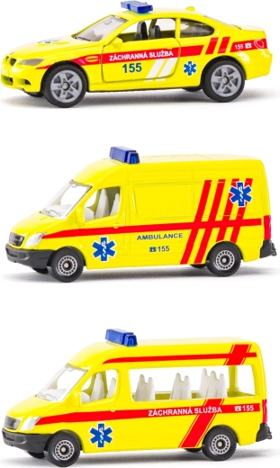 Siku dansk version ambulancesæt med 3 biler