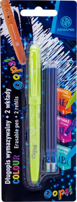 Viskelærpen ASTRA OOPS! 0,6 mm med ekstra refiller