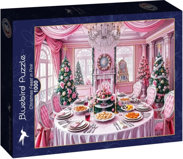 Bluebird-puslespil Julefestmåltid i pink – 1000 brikker