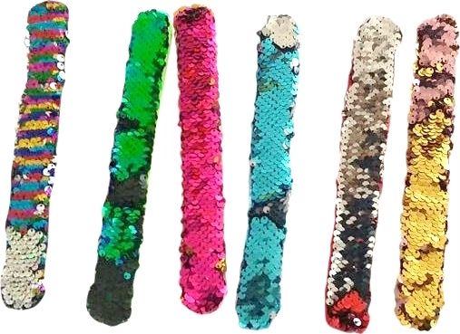 Plys- og paliet-selvoprullende armbånd Lolli Popz 22 × 3 cm - 1 stk.