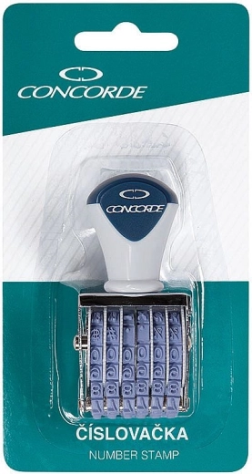 Nummerstempel CONCORDE 4 mm på blister