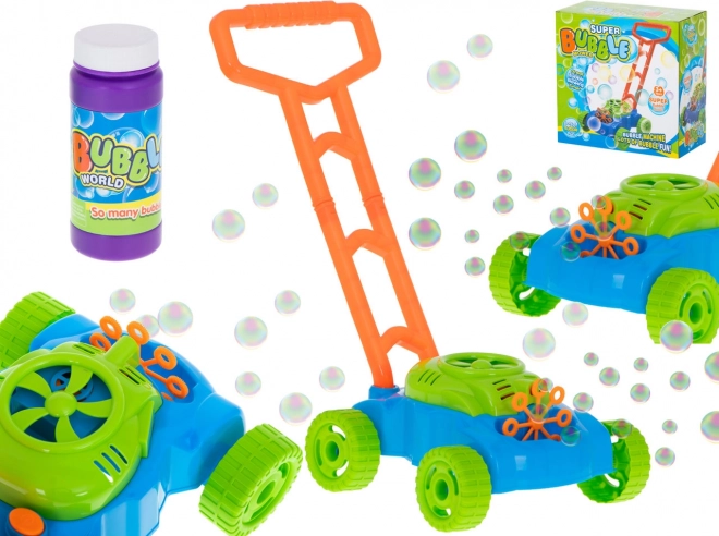 Generator af sæbebobler i form af en plæneklipper