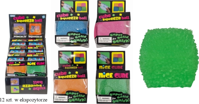 Klemmevenlig sensorisk antistress-terning med knopper
