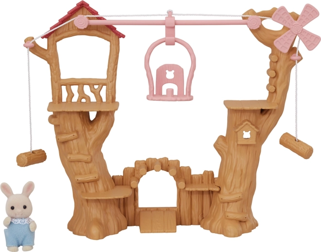 Sylvanian Families børneklatrestativ med svævebane og gondol