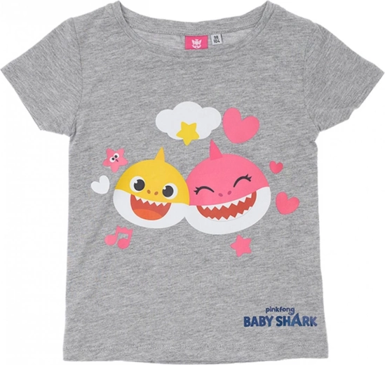 Børne-T-shirt Baby Shark grå
