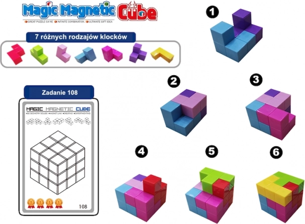 Magnetiske klodser Magic Magnetic Cubes 28 stk.