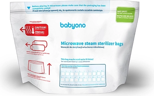 BabyOno steriliseringsposer til mikrobølgeovn, 5 stk.