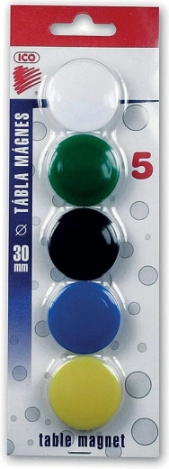 Magneter 30 mm, 5 stk – farvemix