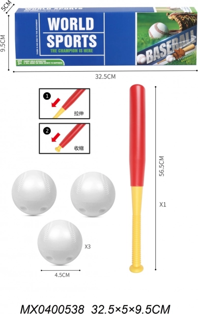 Baseballsæt til rekreativt spil