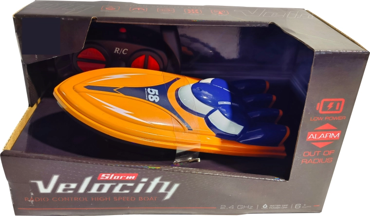 R/C racerbåd Velocity 1:16 2,4 GHz orange
