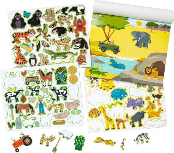 Sticker pad dyremiljøer – genanvendelige klistermærker MELISSA & DOUG