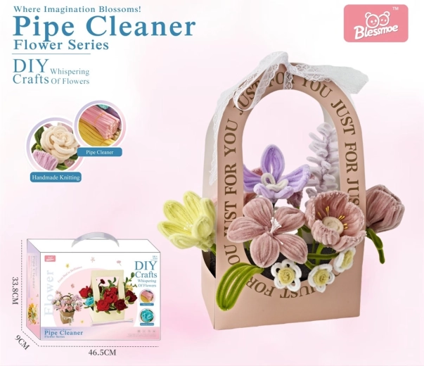 Kreativt DIY-sæt til at lave en blomsterbuket for børn