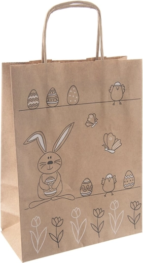Papirgavepose med kanin 18 × 8 × 24 cm