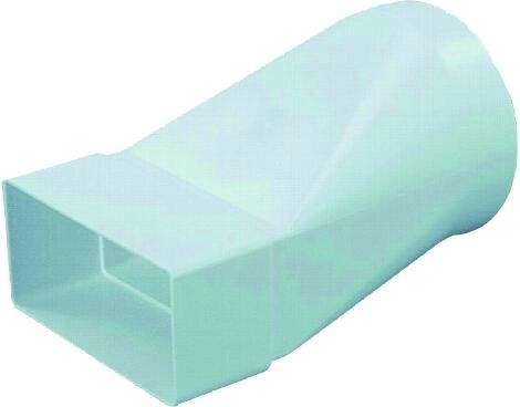 Overgangsstykke 104/110 × 55 mm til rundt og fladt ventilationskanal