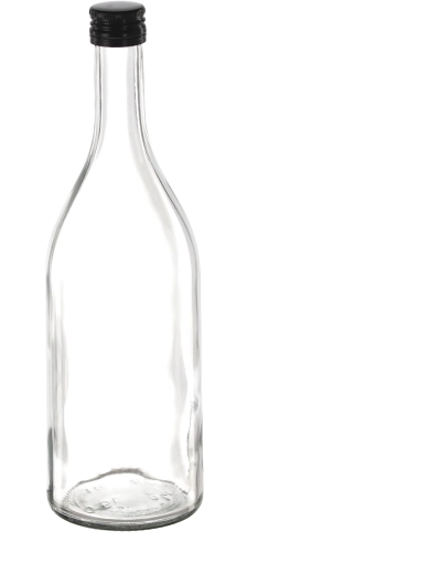 BDR-flaske 500 ml med skruelåg Ø25 (8 stk.)