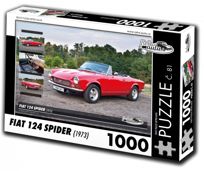 Puslespil Retro-biler Fiat 124 Spider (1973) – 1000 brikker