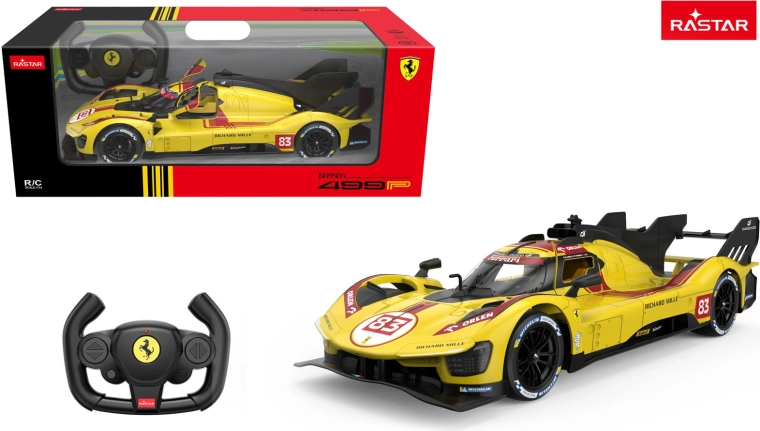 RC-bil Ferrari 499P Rastar 1:14 gul - 1 stk.