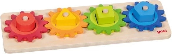 Goki træ-sorteringsbræt med tandhjul