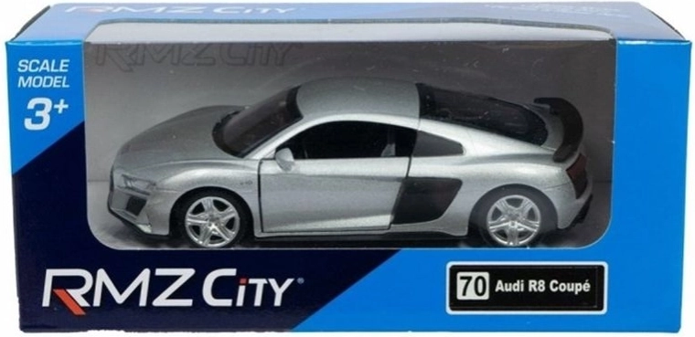 RMZ Audi R8 2019 sølv bilmodel