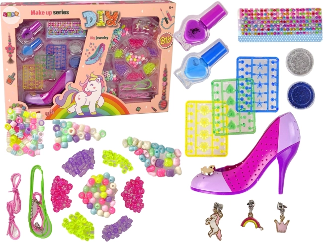 Sæt til negle og smykker, farverigt