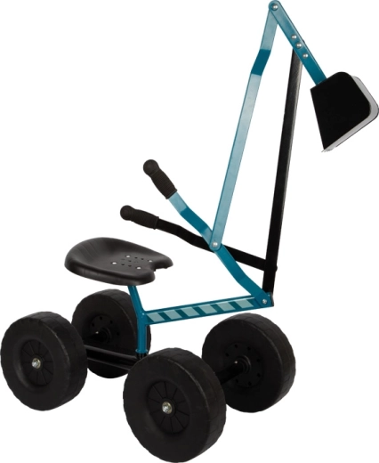 small foot pedalgravemaskine til børn med hjul, blå