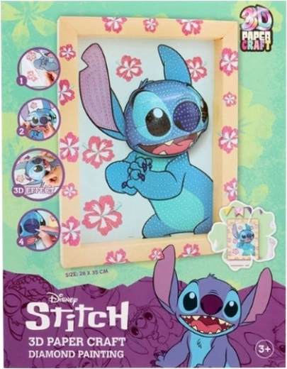 Origami billede Stitch diamantmosaik 3D 26 × 35 cm