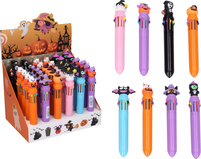 Flerfarvet Halloween-kuglepen (10 farver) - 1 stk.