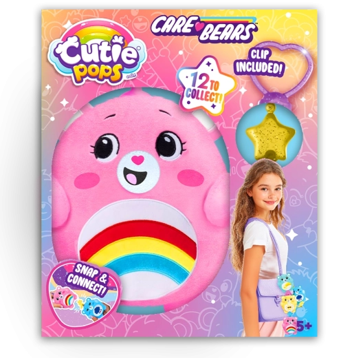 Cutie Pops plysvedhæng til rygsæk Care Bears (Omsorgsbjørnene) – flere varianter – 1 stk.