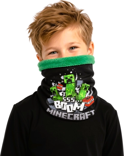 Børnehalsedisse Minecraft Creeper sort