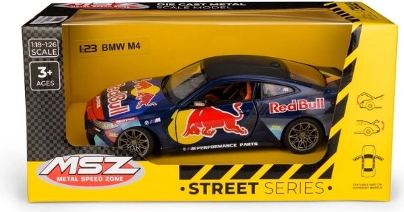 MSZ BMW M4 Red Bull-modelbil i skala 1:23