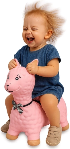 HoppyDoo hoppende lama, pink, med pumpe - 1 stk.
