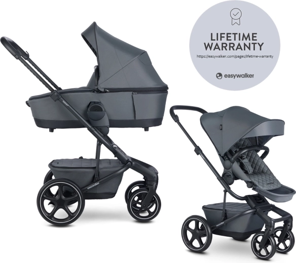 Easywalker harvey⁵ premium kombineret barnevogn 2-i-1 – Mineral Grey