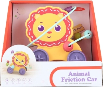 Plastlabyrint løve på hjul til børn