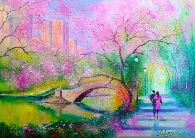 Puslespil Spadseretur i parken 1000 brikker ENJOY