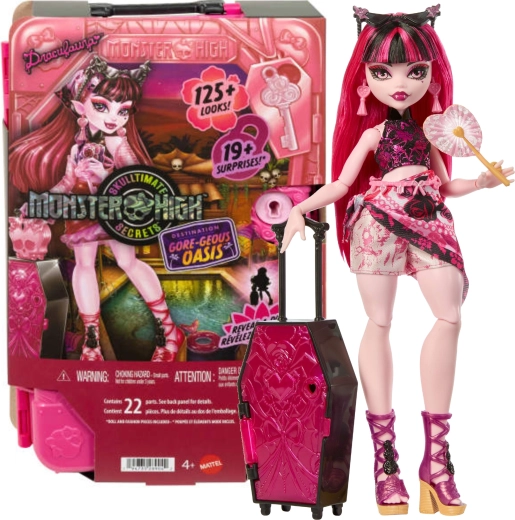 Monster High Draculaura rejsesæt med overraskelser 28 cm