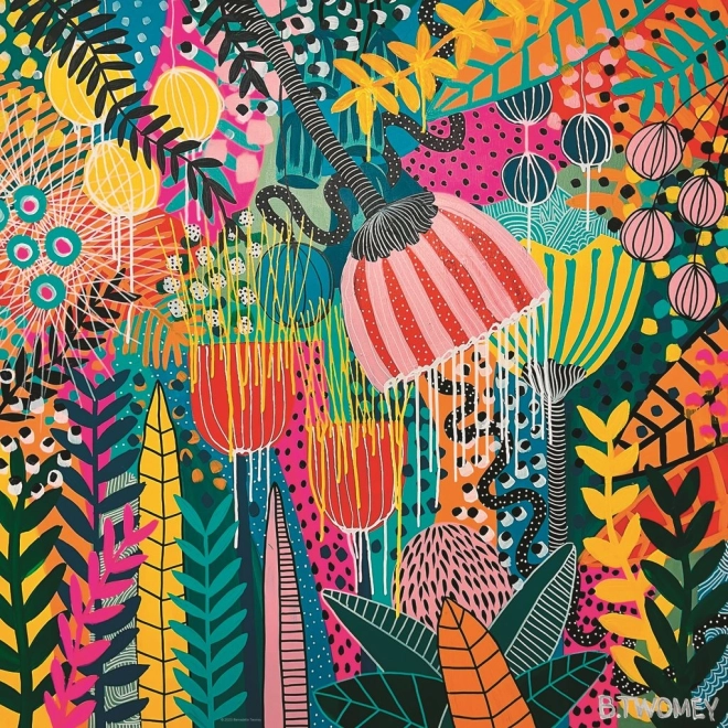 Firkantet puslespil Flowery: Smuk fremtid 1000 brikker HEYE