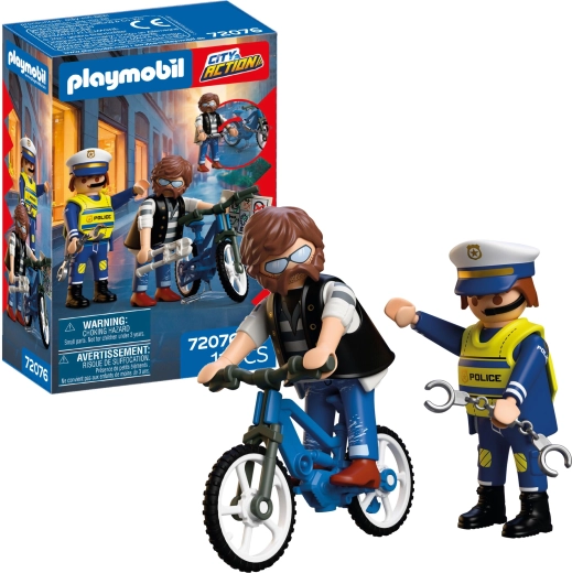Playmobil City Action – cykeltyveri med tilbehør, 11 dele