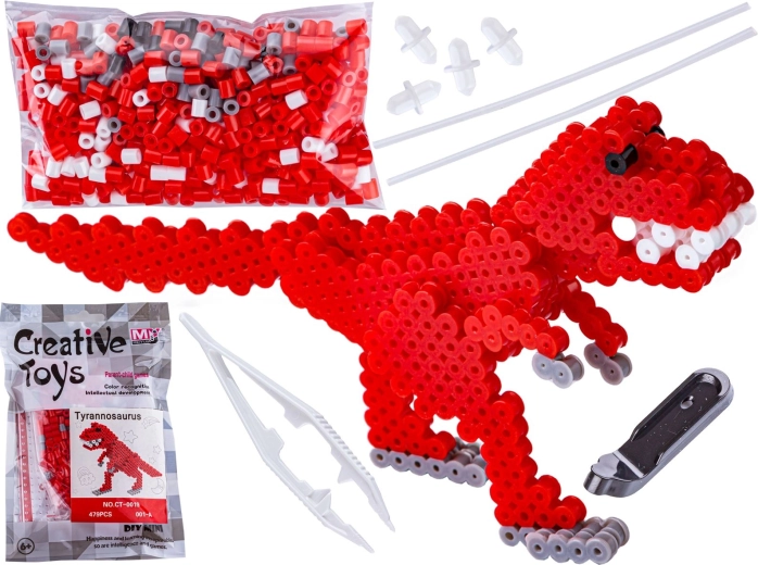 Strygeperler 3D tyrannosaurus T‑Rex i pose