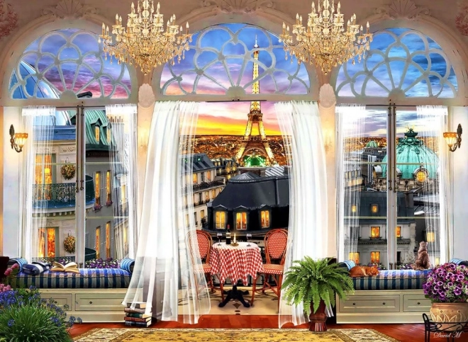 Puslespil Tagterrasse i Paris 1000 brikker ANATOLIAN