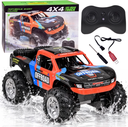 Fjernstyret terrængående 4x4-amfibiebil