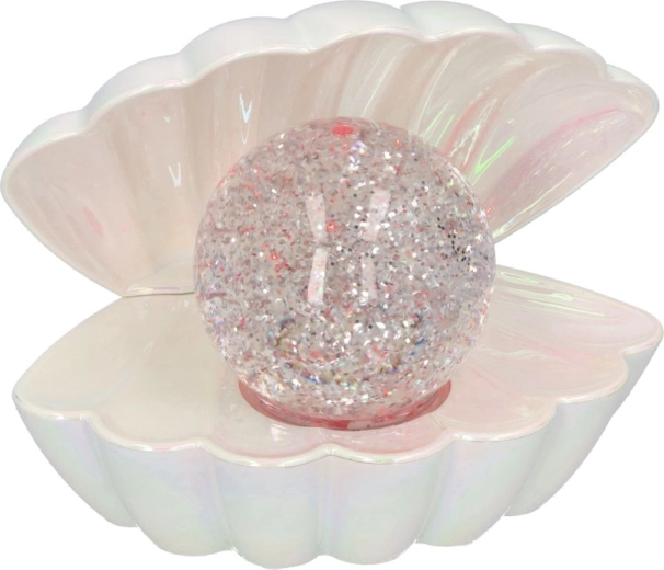 Hvid dekorativ lampe med glitrende perle LED