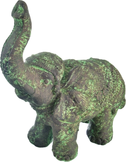 Dekorativ elefantfigur i polystone, grå 40 cm
